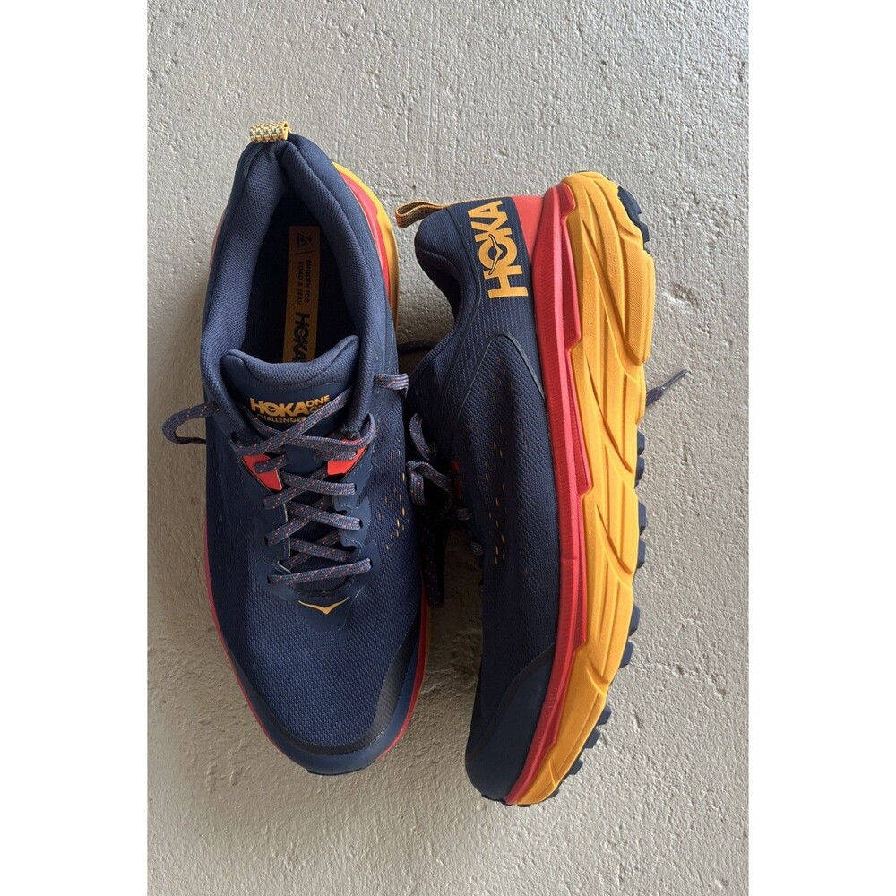 HOKA Challenger ATR 6 GTX Men's Trail Running Shoes Blue Orange Size 12.5 E